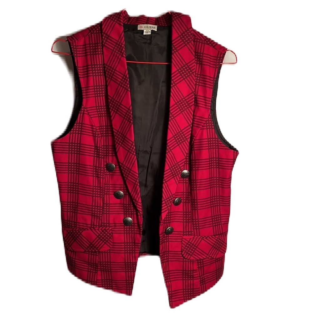 Guess vest plaid M
